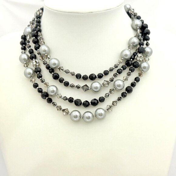 White House Black Maket 4 Strand Necklace - 15" w/2" Extender - Picture 1 of 4